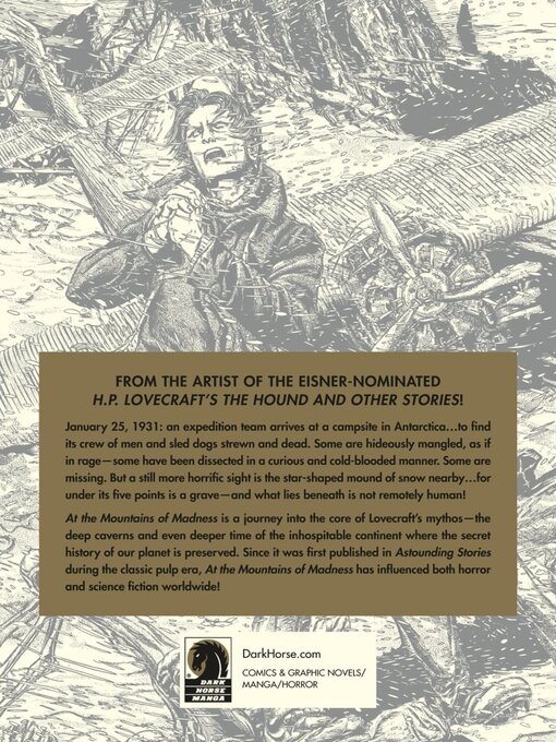 Titeldetails für H.P. Lovecraft's At the Mountains of Madness, Volume 1 nach Gou Tanabe - Verfügbar